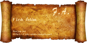 Fink Ádám névjegykártya
